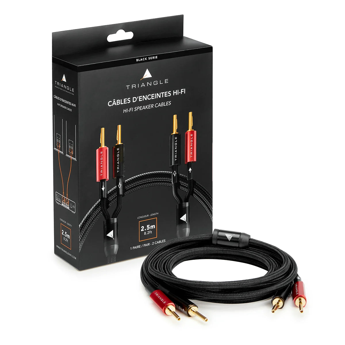 Triangle BLACK Serie - Pre-mounted Speaker Cables 2 x 2.5 m