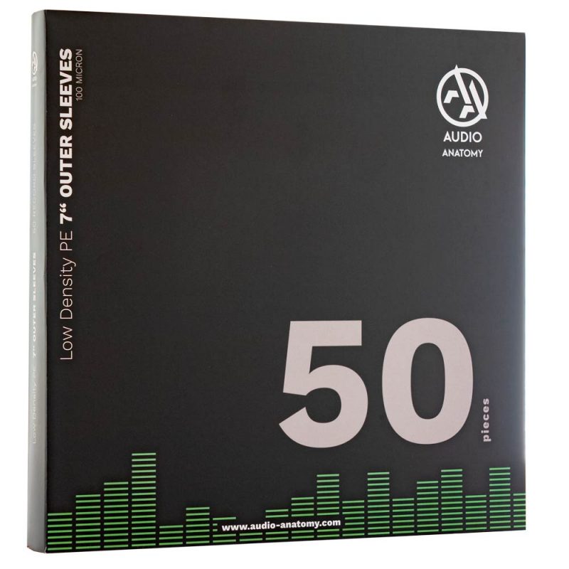 Audio Anatomy Vinyl Outer PE Sleeves 7 Inch - 50 Pack