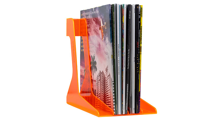Audio Anatomy LP Stand Orange - with records
