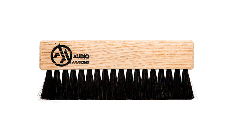 Audio Anatomy Oak Wood Goat Hair Vinyl Cleaning Brush - Natural
