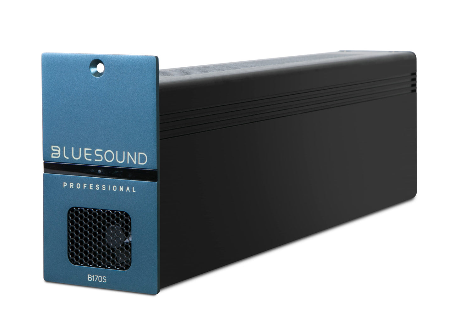 Streamovací sieťový audio zosilňovač Bluesound Pro B170S pre montáž do racku