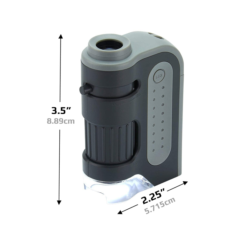 Carson MM-300 MicroBrite Plus Pocket Microscope 60-120x