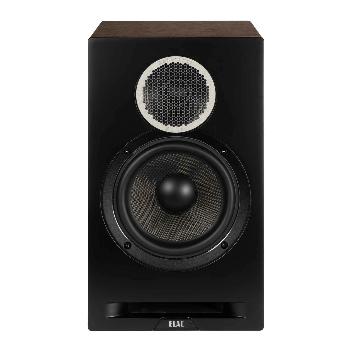 Elac Debut Reference DBR62 Bookshelf Speakers (1 Pair) - Black Baffle, Walnut Cabinet