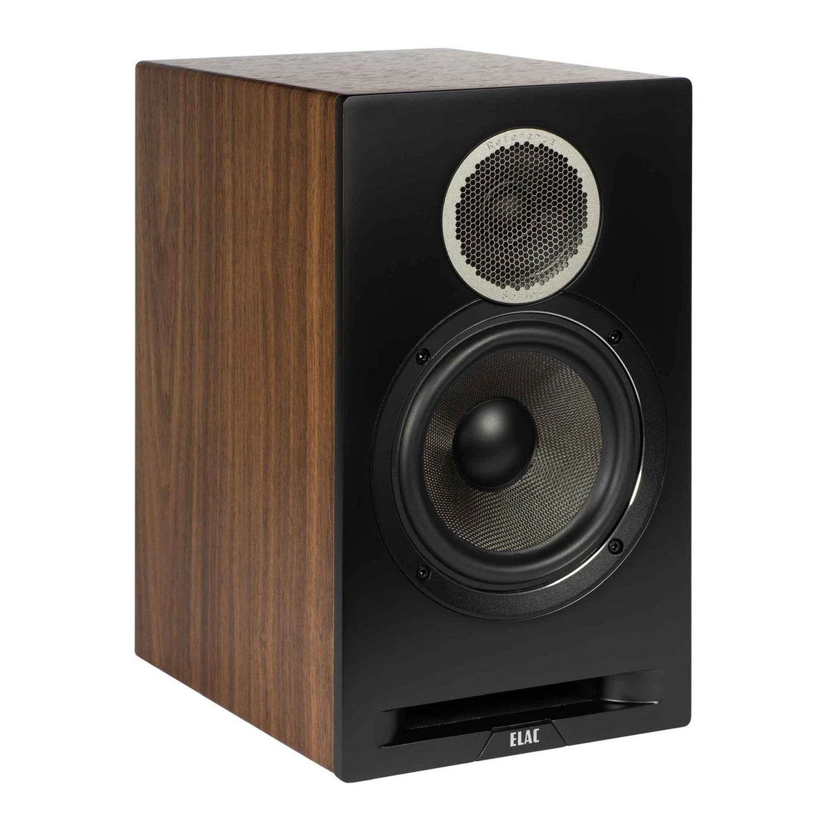Elac Debut Reference DBR62 Bookshelf Speakers (1 Pair) - Black Baffle, Walnut Cabinet