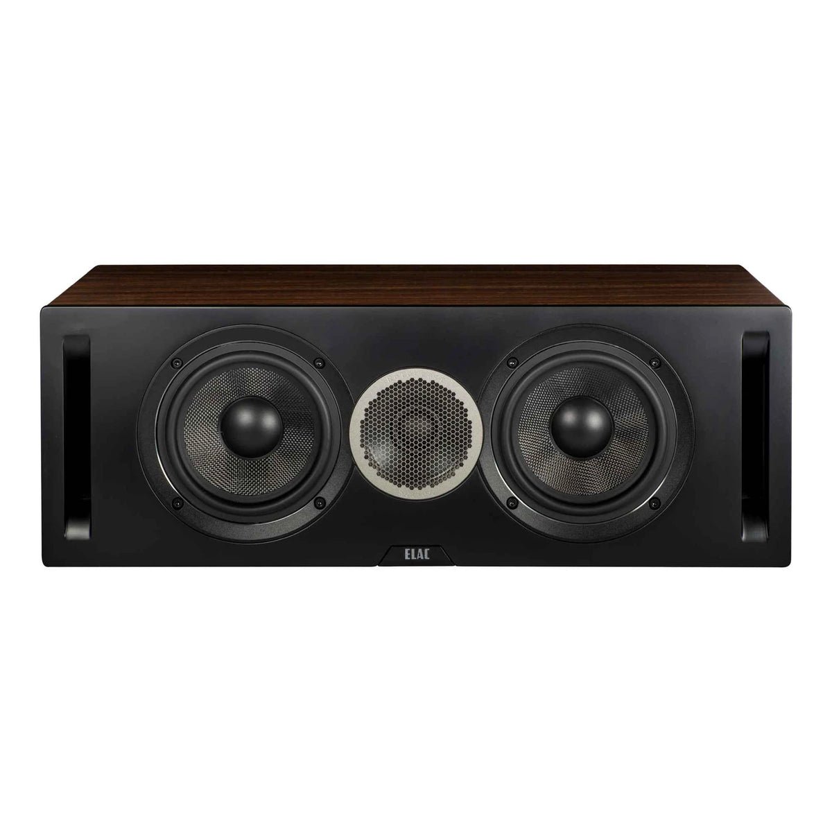 Elac Debut Reference DCR52 Center Channel Speaker - Black Baffle, Walnut Cabinet