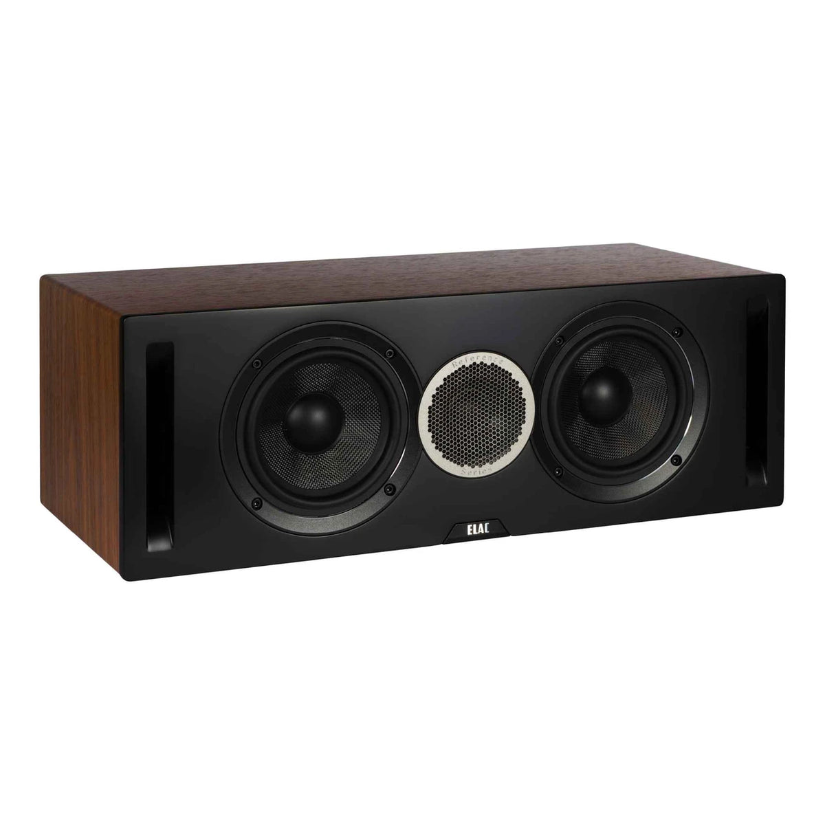 Elac Debut Reference DCR52 Center Channel Speaker - Black Baffle, Walnut Cabinet
