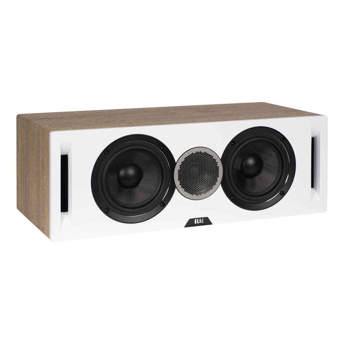 Elac Debut Reference DCR52 Center Channel Speaker - White Baffle, Oak Cabinet