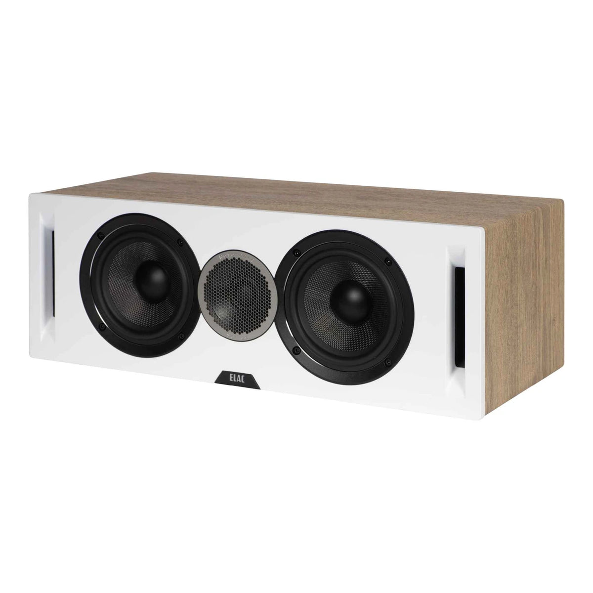 Elac Debut Reference DCR52 Center Channel Speaker - White Baffle, Oak Cabinet