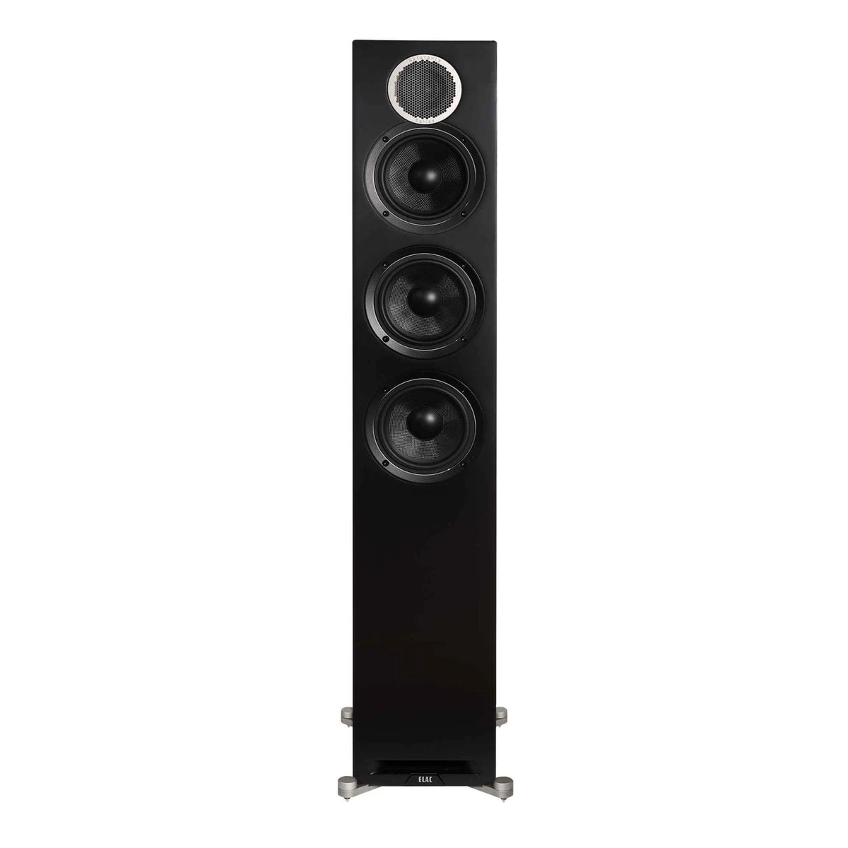 Elac Debut Reference DFR52 Floorstanding Speakers (1 Pair) - Black Baffle, Walnut Cabinet