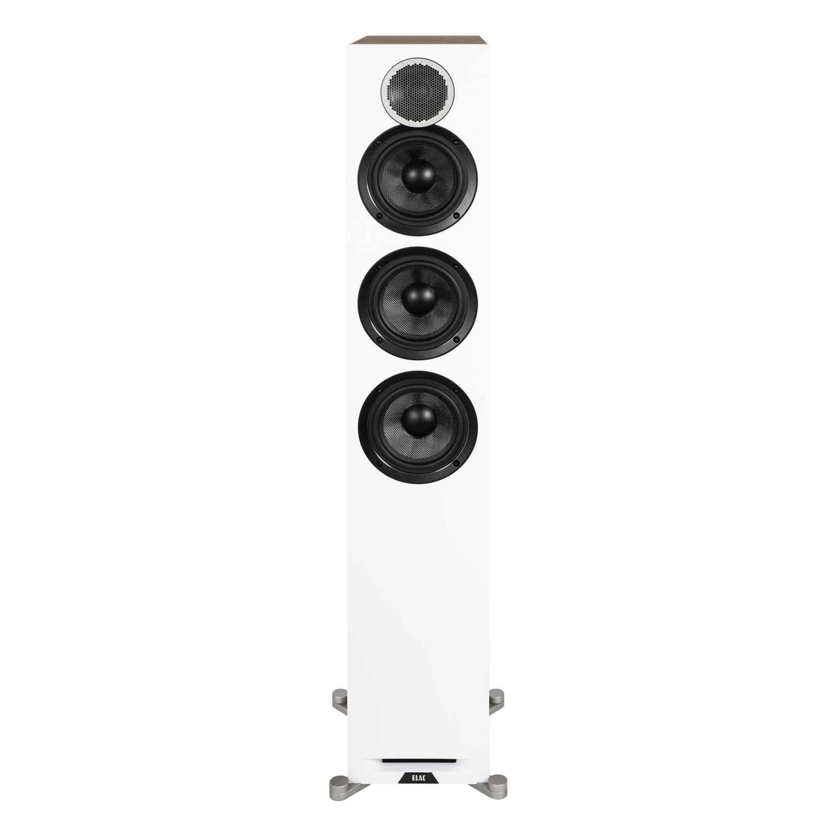 Elac Debut Reference DFR52 Floorstanding Speakers (1 Pair) - White Baffle, Oak Cabinet