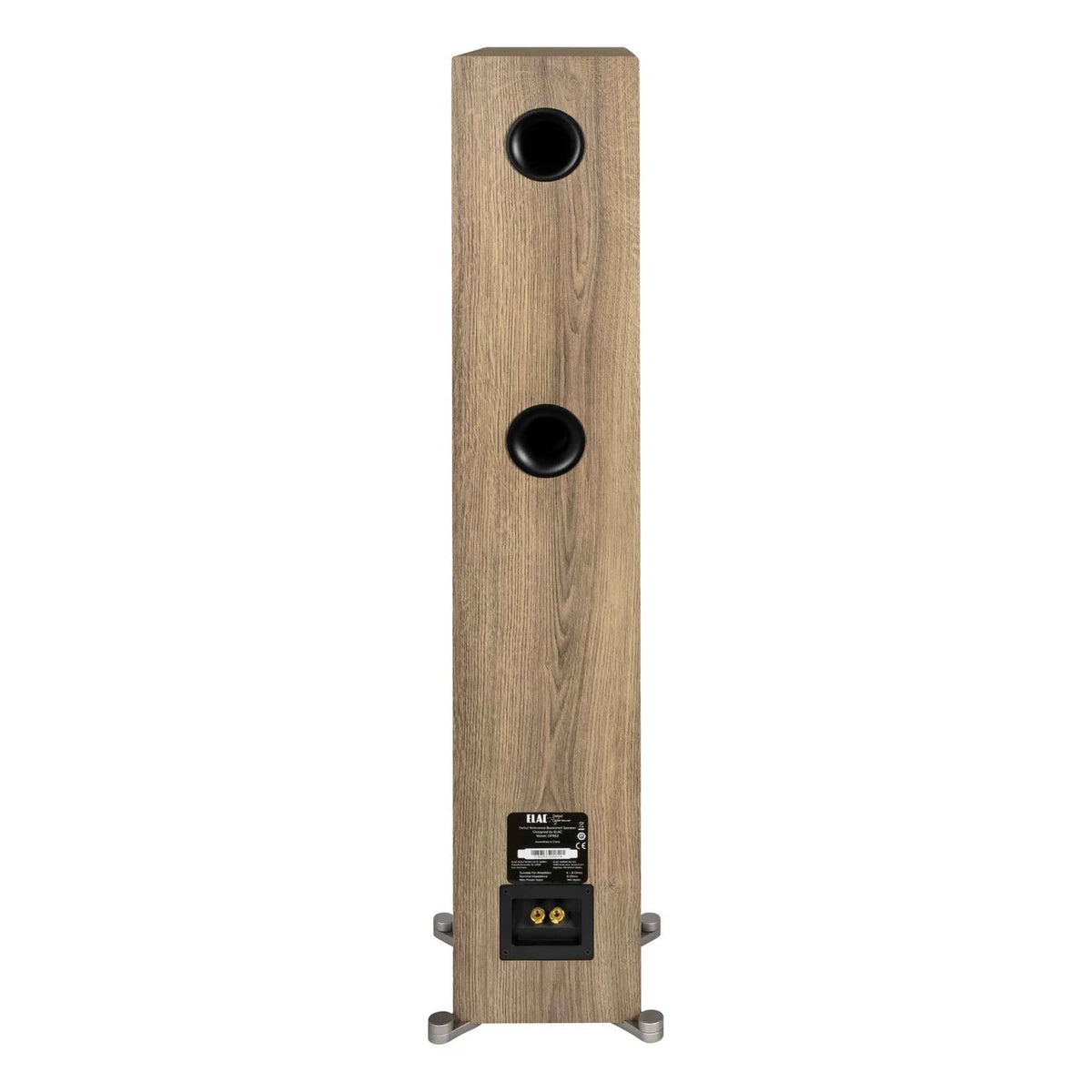 Elac Debut Reference DFR52 Floorstanding Speakers (1 Pair) - White Baffle, Oak Cabinet