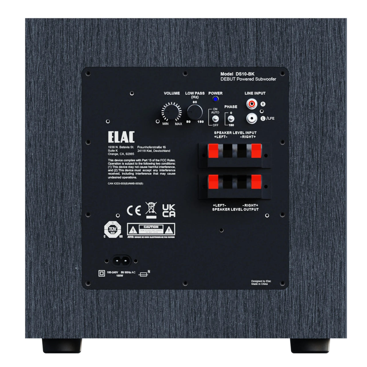 Elac Debut 3.0 DS103 Powered Subwoofer - Black Ash Vinyl