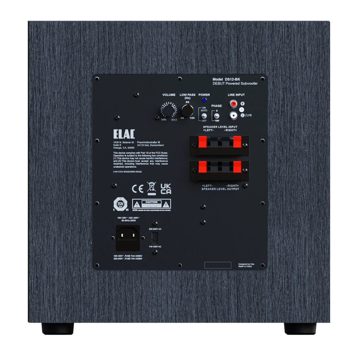Elac Debut 3.0 DS123 Powered Subwoofer - Black Ash Vinyl