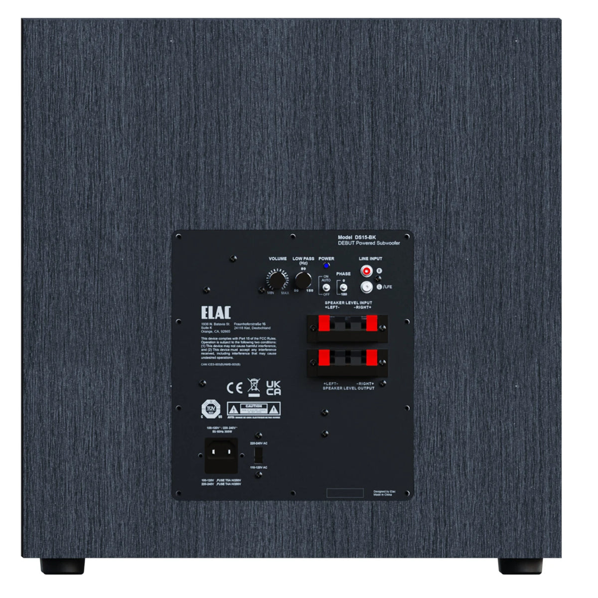 Elac Debut 3.0 DS153 Powered Subwoofer - Black Ash Vinyl