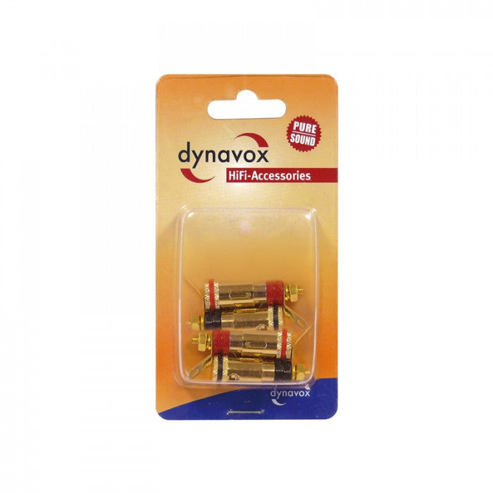 Dynavox Banana Binding Post Set Gold with Spring Clamp