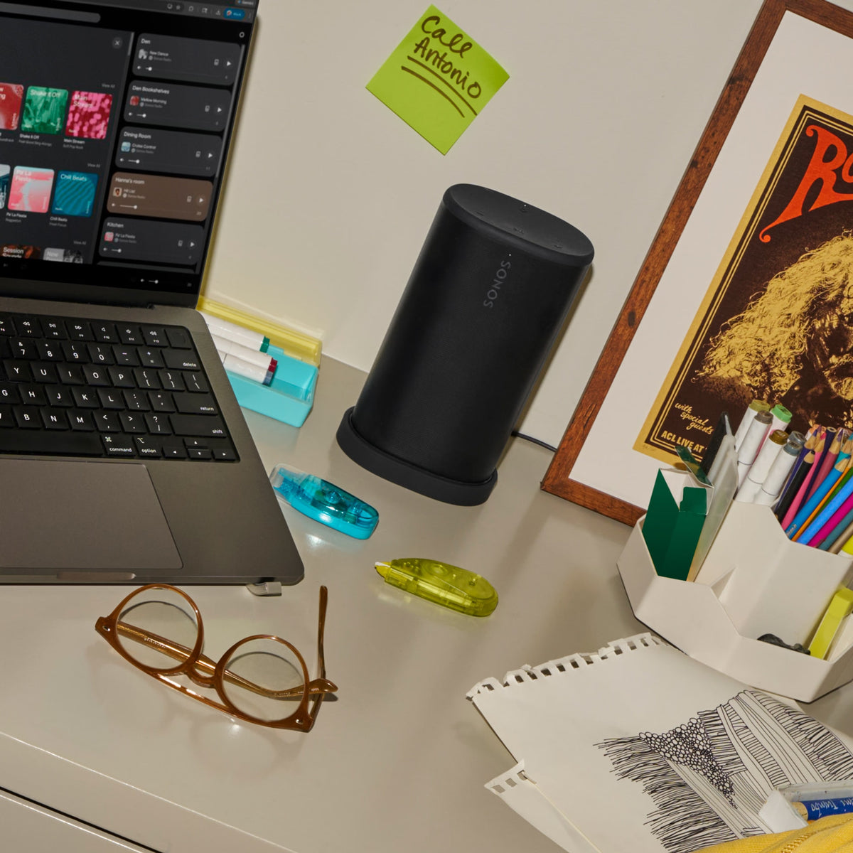 Sonos Play Portable Bluetooth Speaker with Charging Base - Black