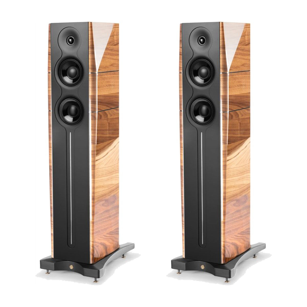 Gold Note A6 EVO II 3-Way Floorstanding Loudspeakers Glossy Walnut (1 Pair)