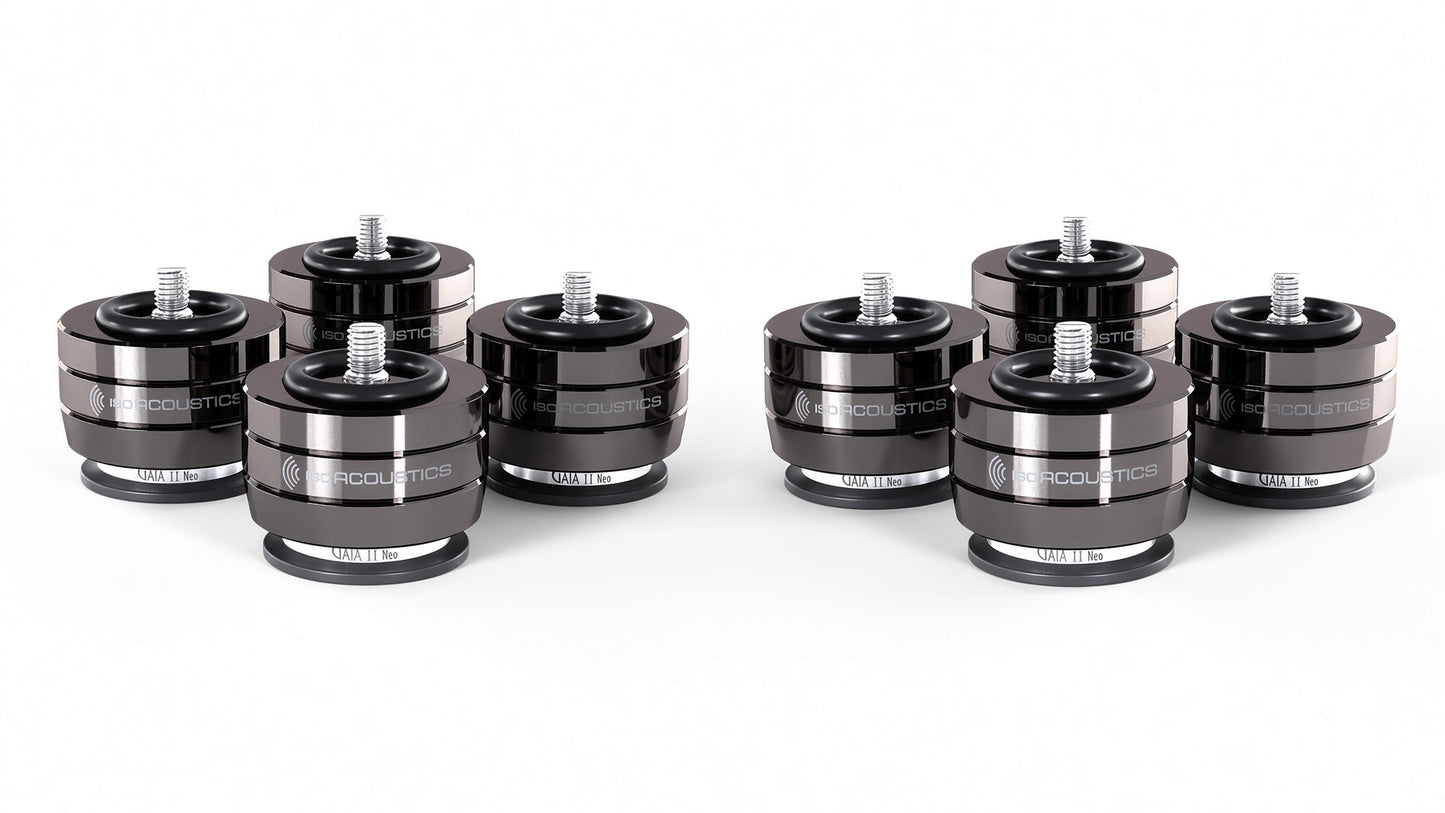 IsoAcoustics GAIA II Neo dark chrome speaker isolation feets (2 Sets = 8 pcs)