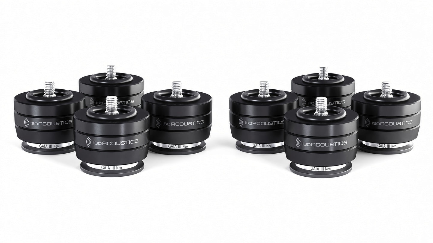 IsoAcoustics GAIA III Neo black speaker isolation feets (2 Sets = 8 pcs)
