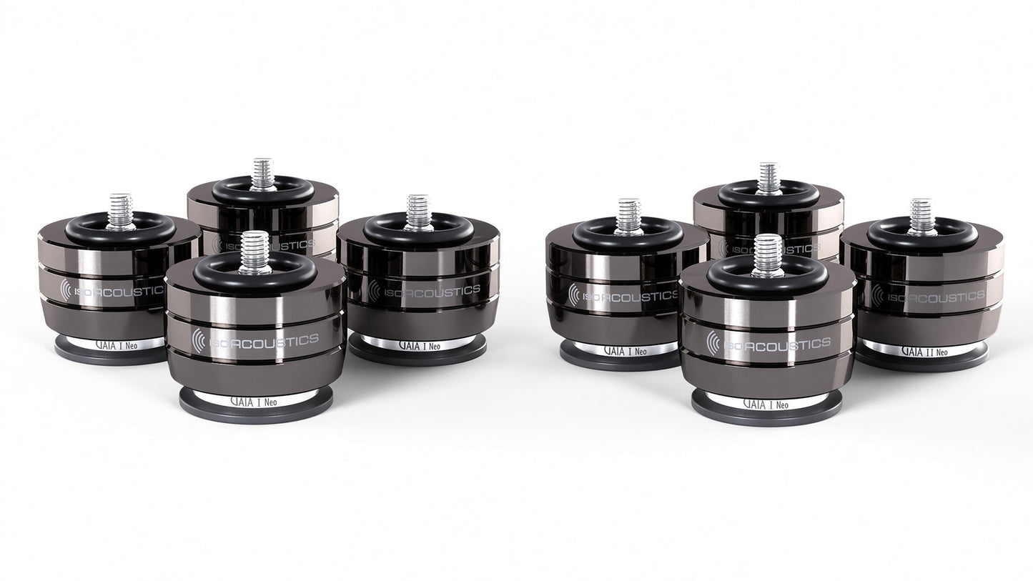 IsoAcoustics GAIA I Neo dark chrome speaker isolation feets (2 Sets = 8 pcs)