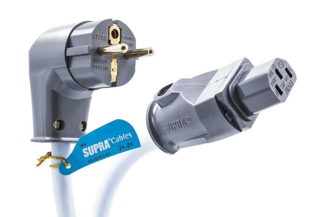 Supra Lorad 2.5 CS-EU 10A Angled Mains Power Cable 4m