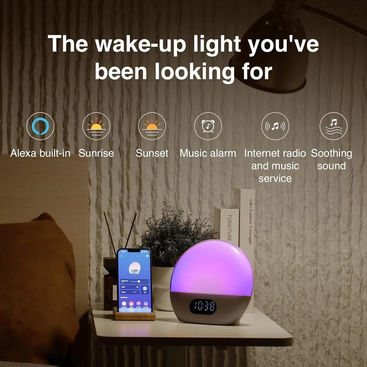 WiiM Wake-up Light Smart Alarm Clock - Blue