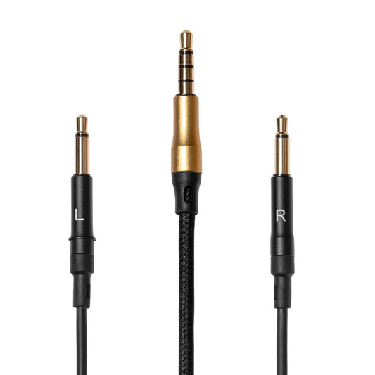 MEZE AUDIO mono 3.5 mm to 3.5 mm 1.2 m Black/Gold standard cable with mic and remote