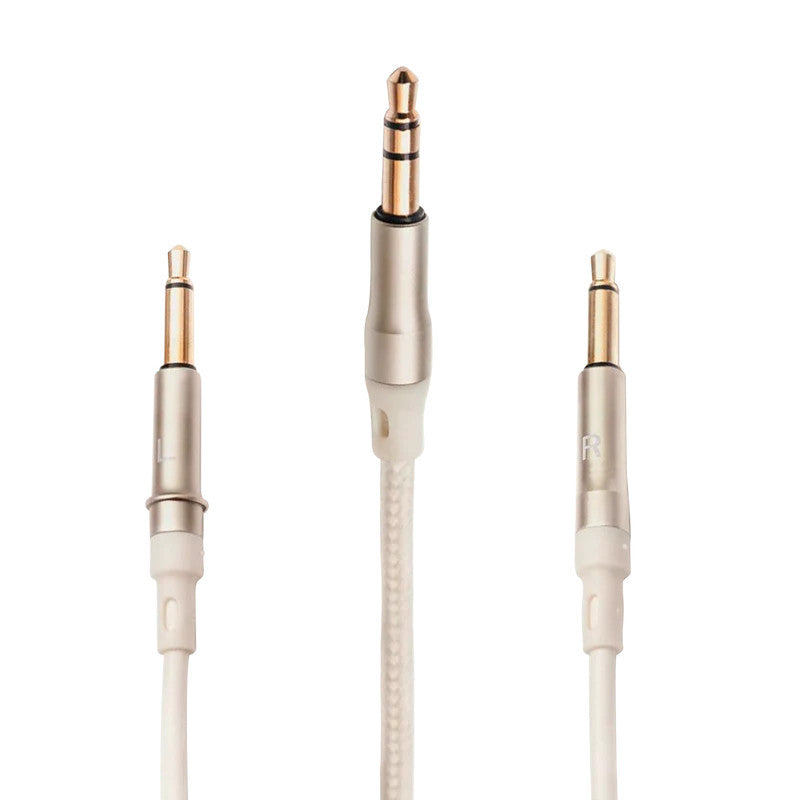 MEZE AUDIO mono 3.5 mm to 3.5 mm 1.2 m White/Silver standard cable with mic and remote