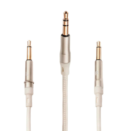 MEZE AUDIO mono 3.5 mm to 3.5 mm 1.2 m White/Silver standard cable with mic and remote