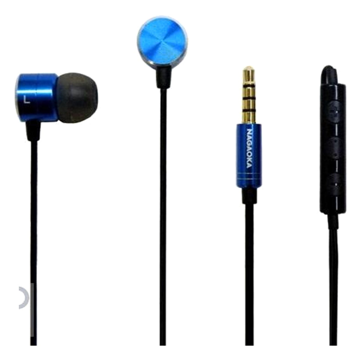 Nagaoka P908M Hi-Res In-Ear Headphones with Microphone Indigo Blue