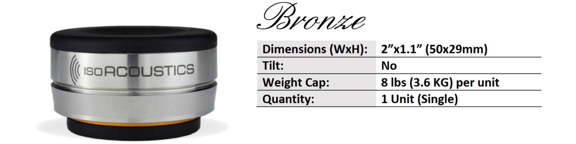 IsoAcoustics Orea Bronze audio isolation feet 1 pc