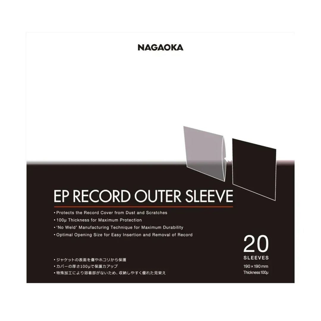 Nagaoka EP Jacket Cover JC20EP EP Records Outer Sleeves (20-pack)