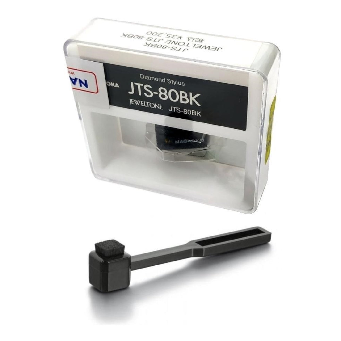 Nagaoka JTS-80BK Replacement Stylus with Carbon Fiber Stylus Brush