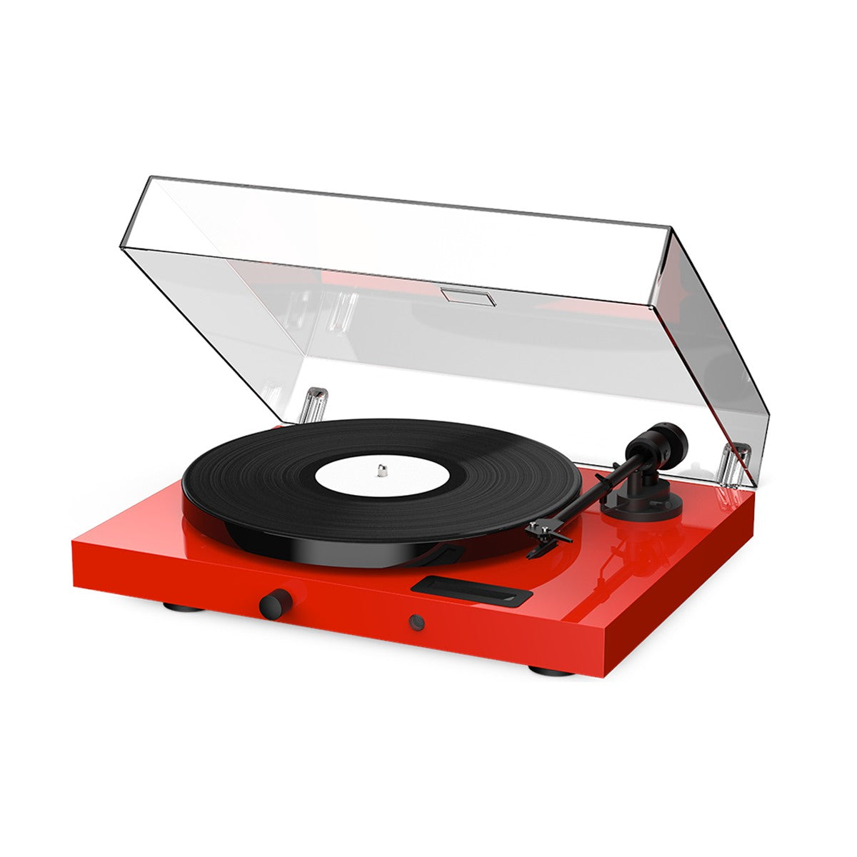 Pro-Ject Juke Box E1 All-in-One Turntable System with Ortofon OM5e High Gloss Red