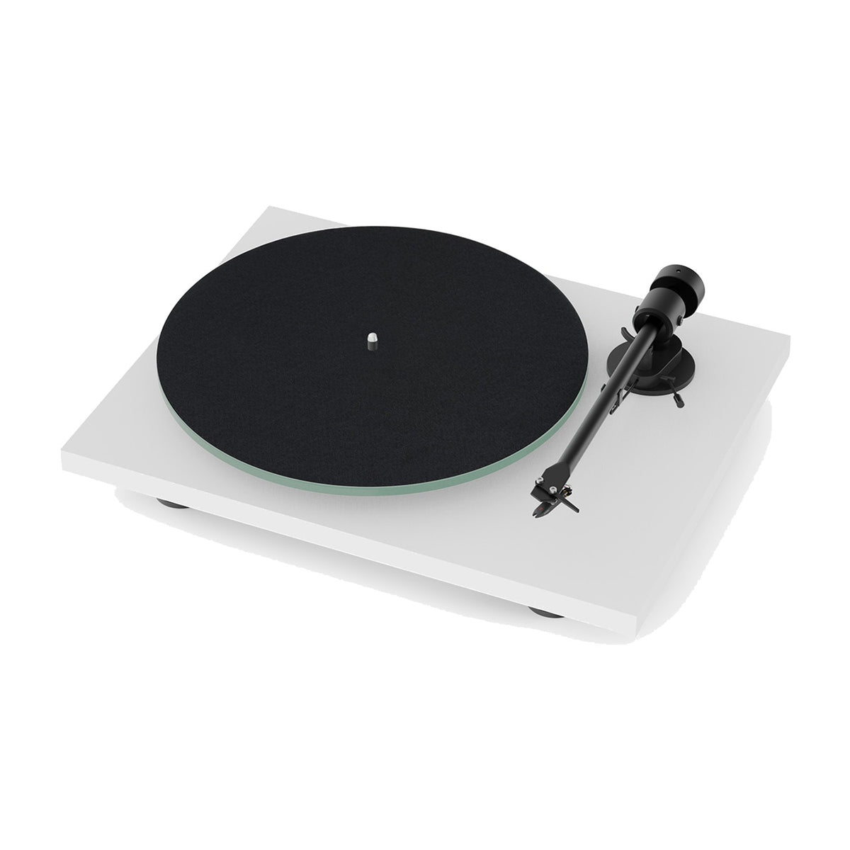 Pro-Ject T1 EVO Phono Turntable with Phono Preamplifier and Ortofon OM10 Satin White
