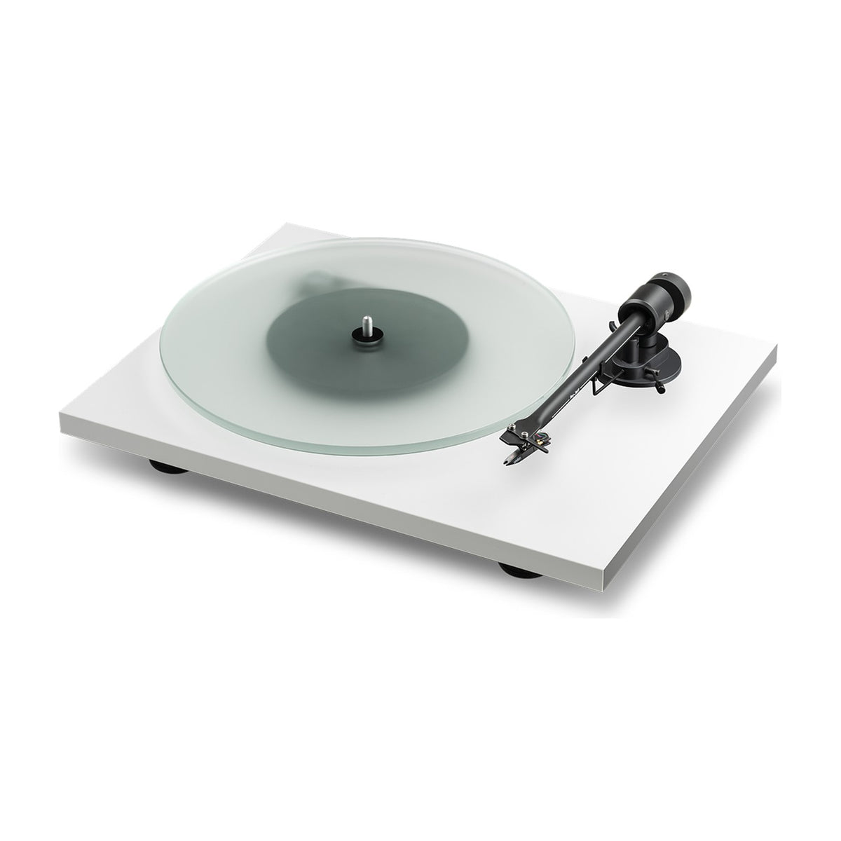 Pro-Ject T1 EVO Phono Turntable with Phono Preamplifier and Ortofon OM10 Satin White
