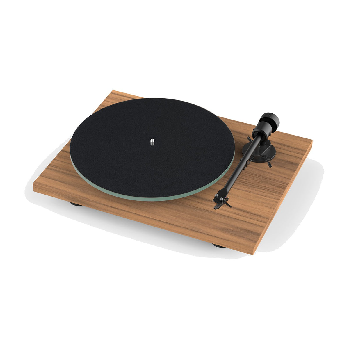 Pro-Ject T1 EVO Phono Turntable with Phono Preamplifier and Ortofon OM10 Walnut