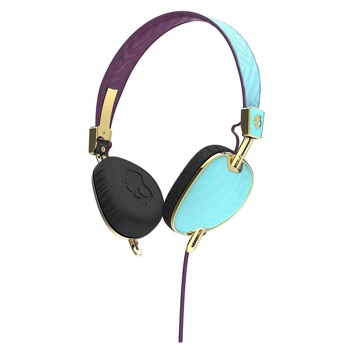 Skullcandy Knockout (Like New) On-Ear Headphones Robin/Smoked Purple/Gold