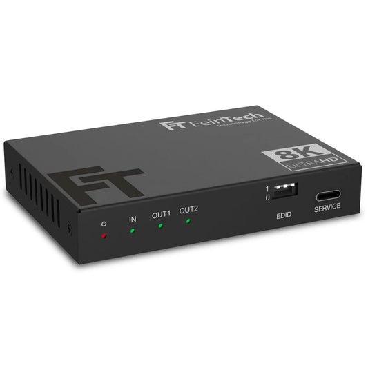 FeinTech HDMI 2.1 Splitter 1 In 2 Out | 4K 120Hz | Downscaler