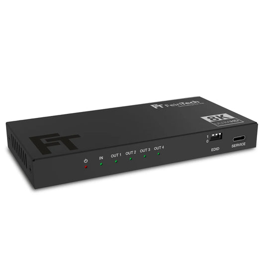 FeinTech HDMI 2.1 Splitter 1 In 4 Out | 4K 120Hz | Downscaler