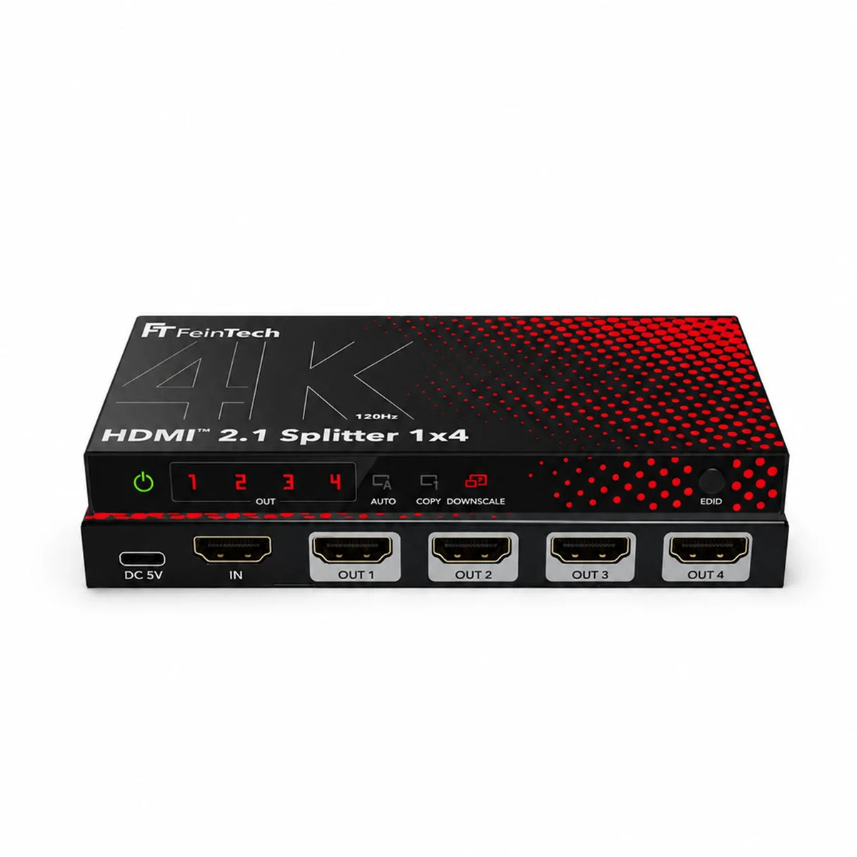 FeinTech SP411 HDMI 2.1 Splitter 1 In 4 Out | 4K 120Hz | Downscaler