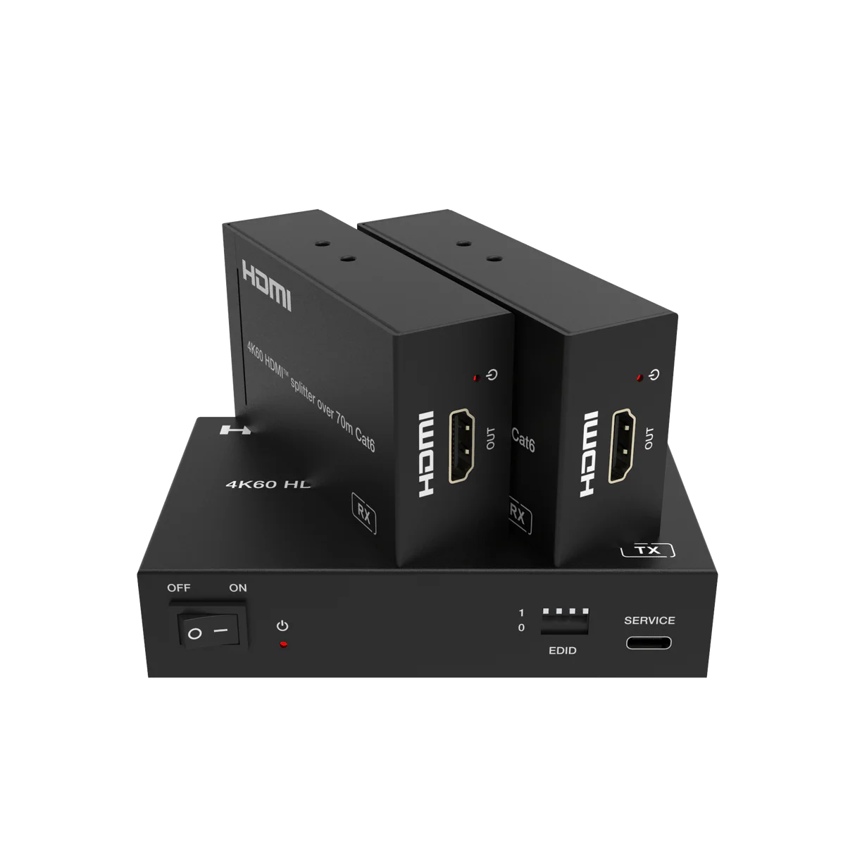 FeinTech SX230 HDMI 2.0 Splitter 1 In 2 Out over CAT Extender 60m Loop Out 4K 60Hz