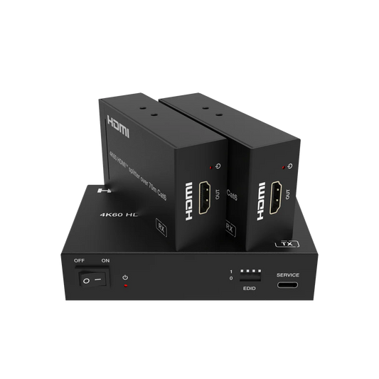 FeinTech SX230 HDMI 2.0 Splitter 1 In 2 Out over CAT Extender 60m Loop Out 4K 60Hz