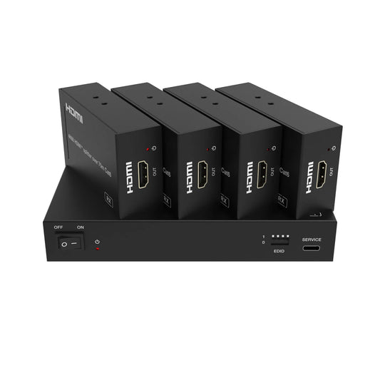 FeinTech SX430 HDMI 2.0 Splitter 1 In 4 Out over CAT Extender 60m Loop Out 4K 60Hz