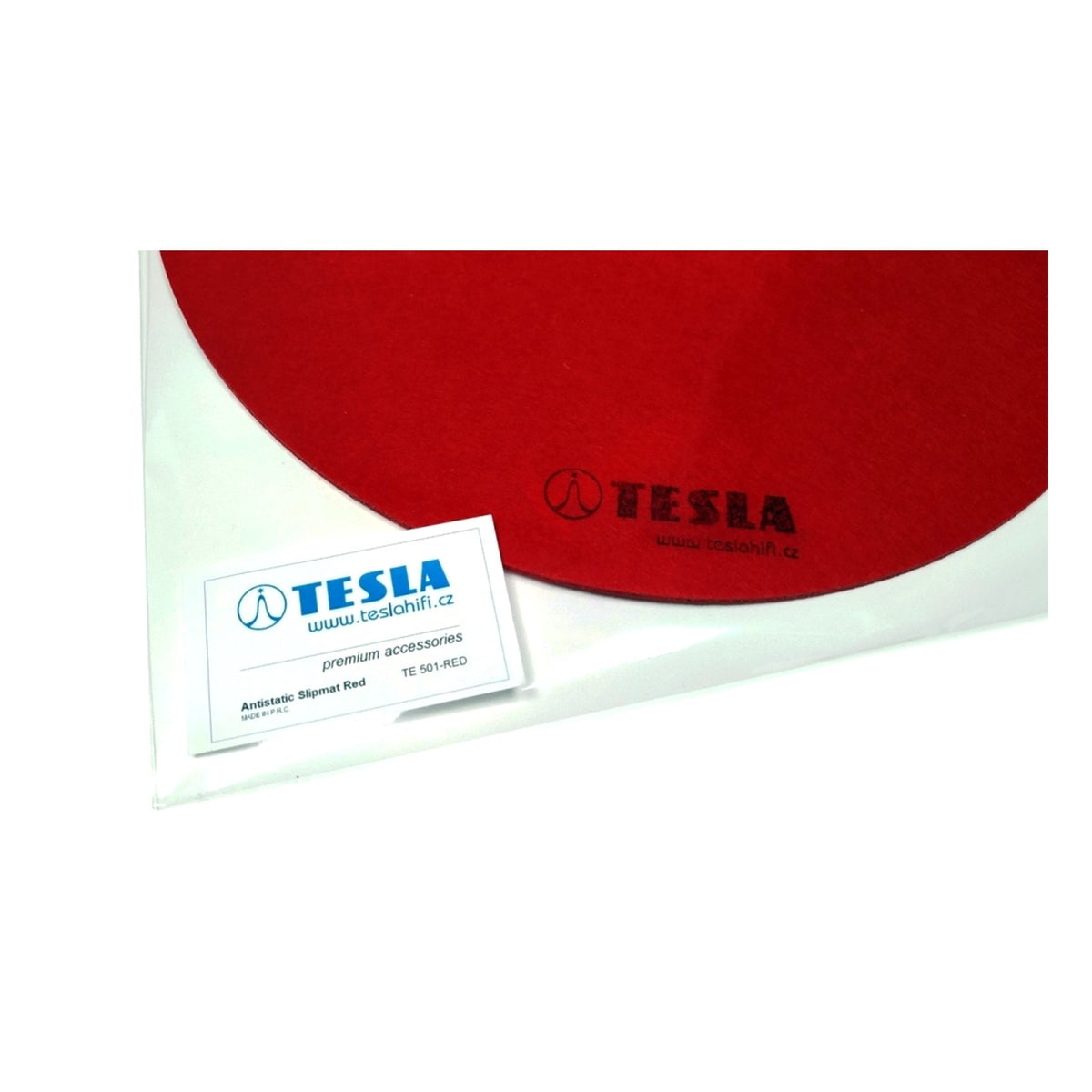 TESLA Antistatic Felt Slipmat Red