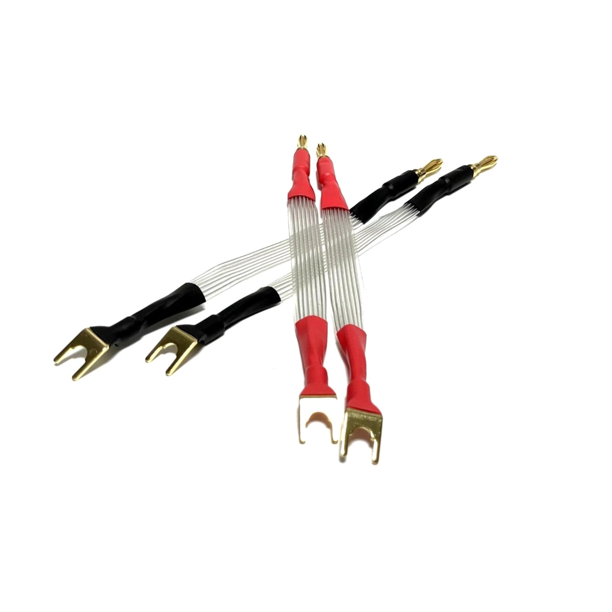 TESLA Bi-Wire Jumpers Silver Banana-Spade (Set of 4)