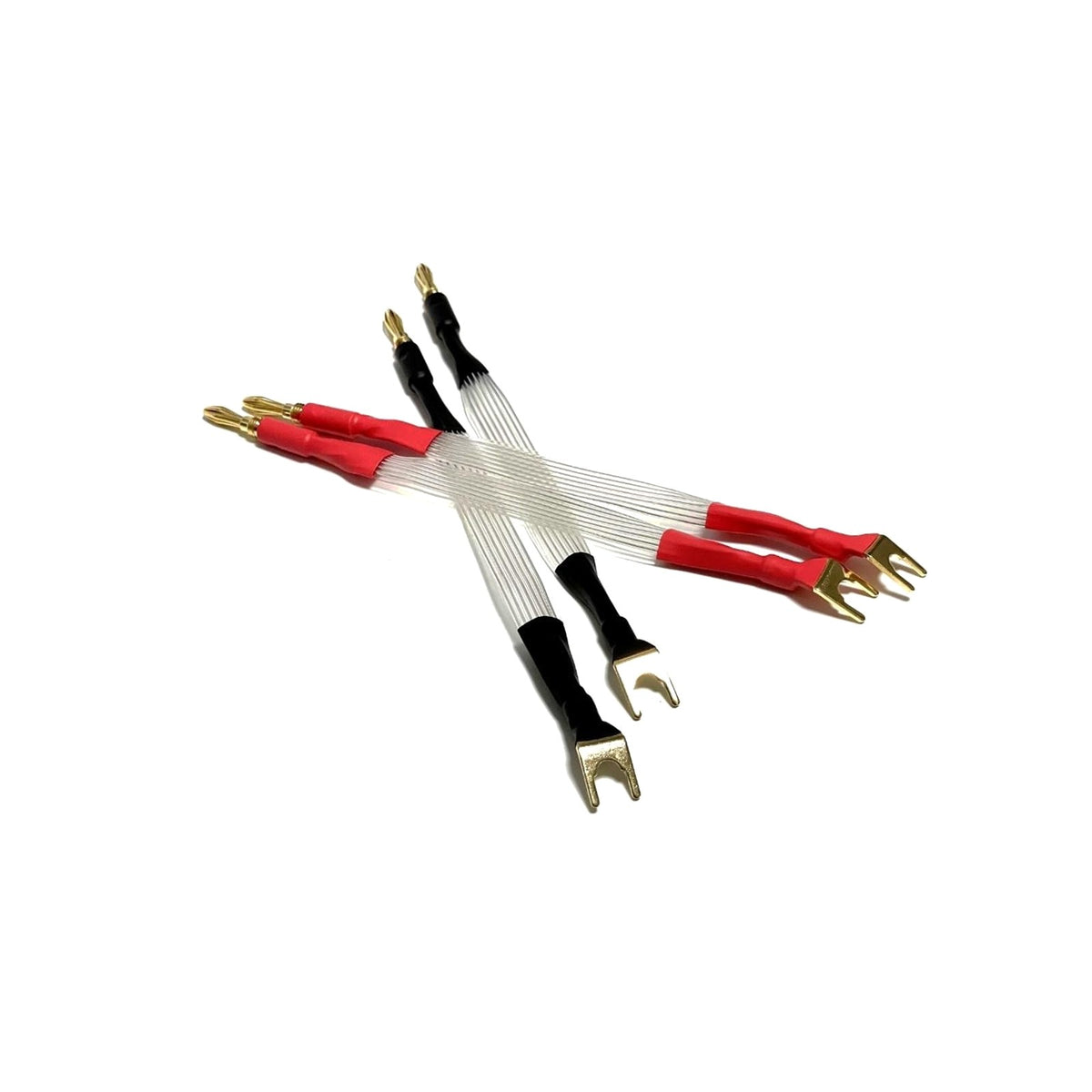 TESLA Bi-Wire Jumpers Silver Banana-Spade (Set of 4)