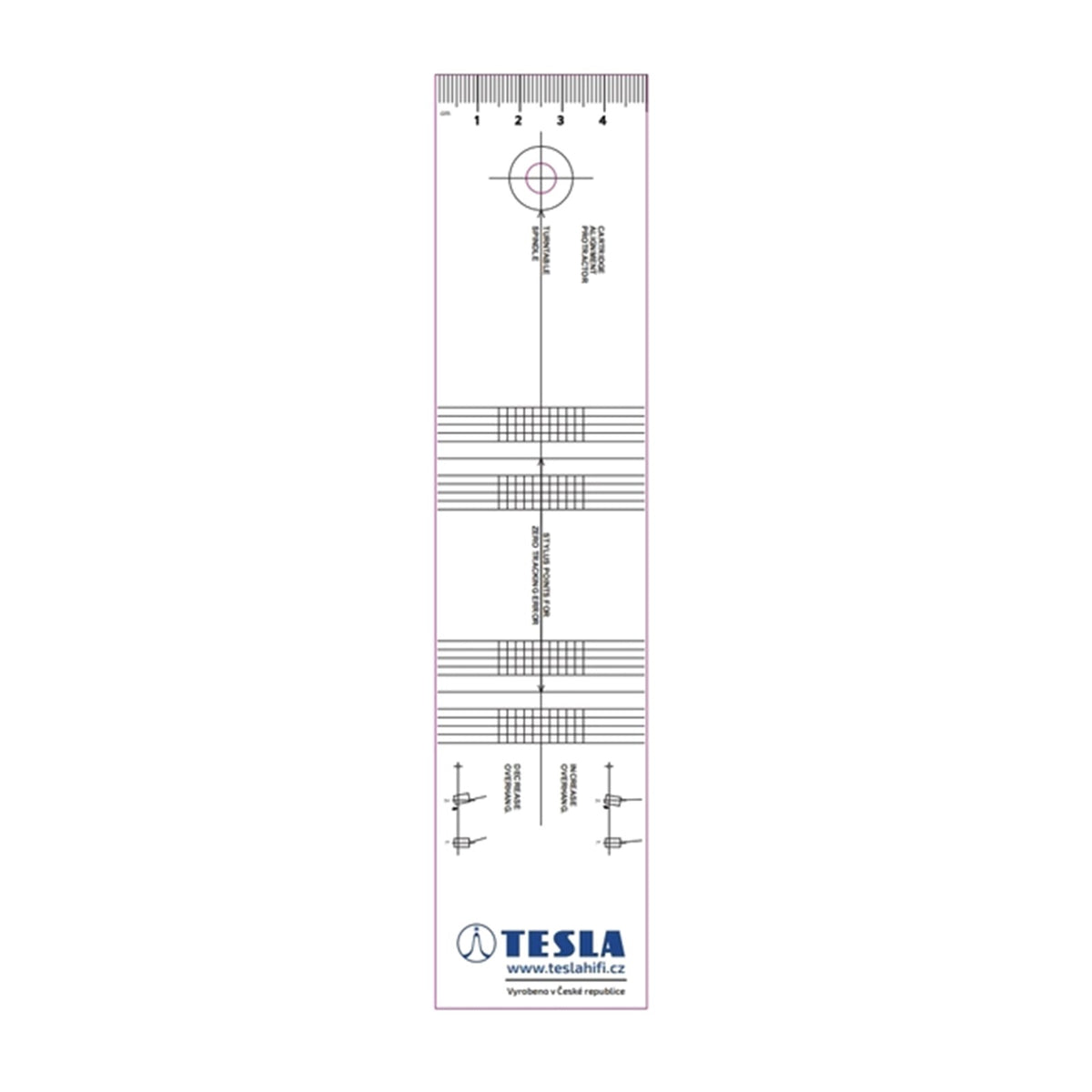 TESLA Cartridge and VTA Alignment Protractor 2in1