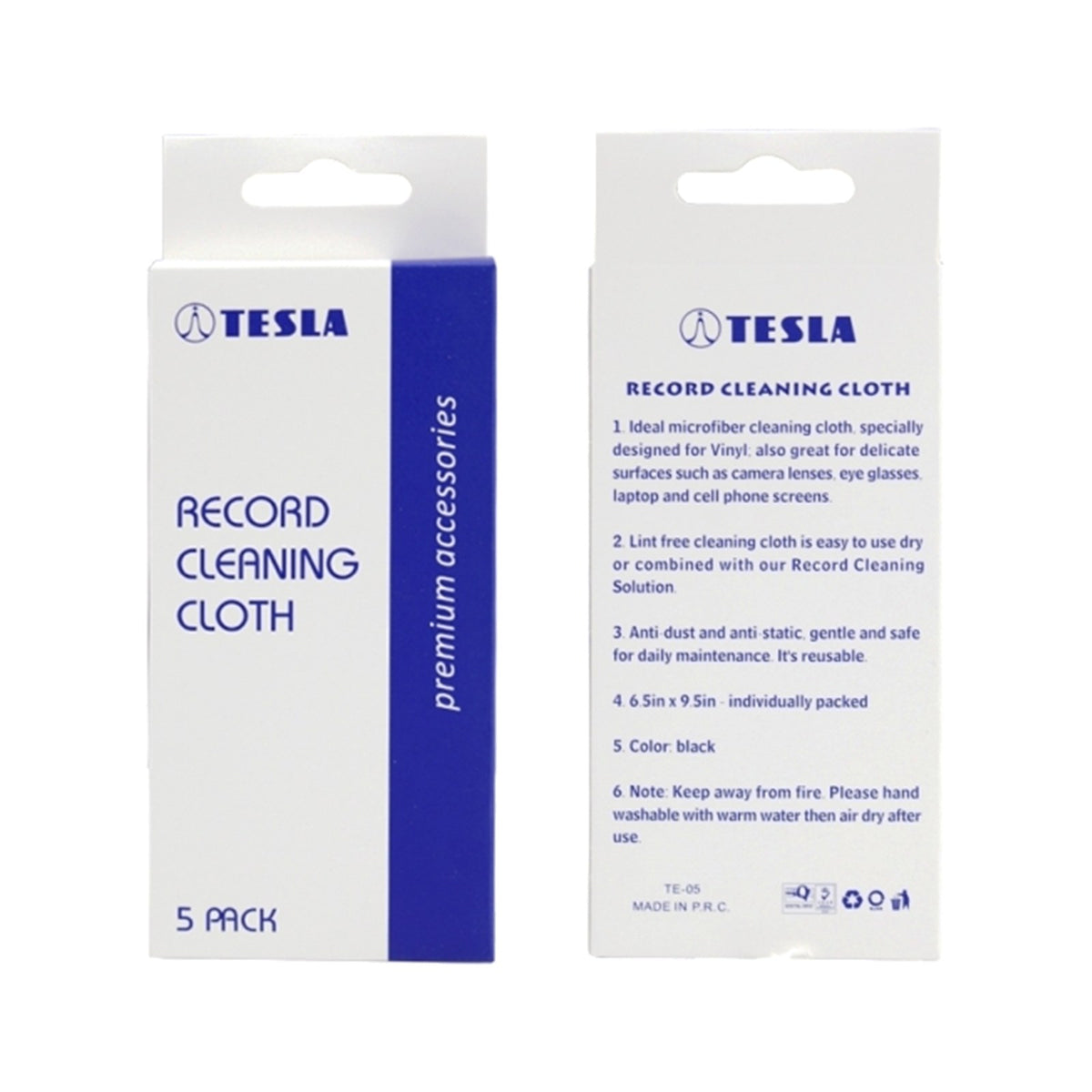 TESLA Microfiber Turntable Cleaning Cloth Set (5 pcs)
