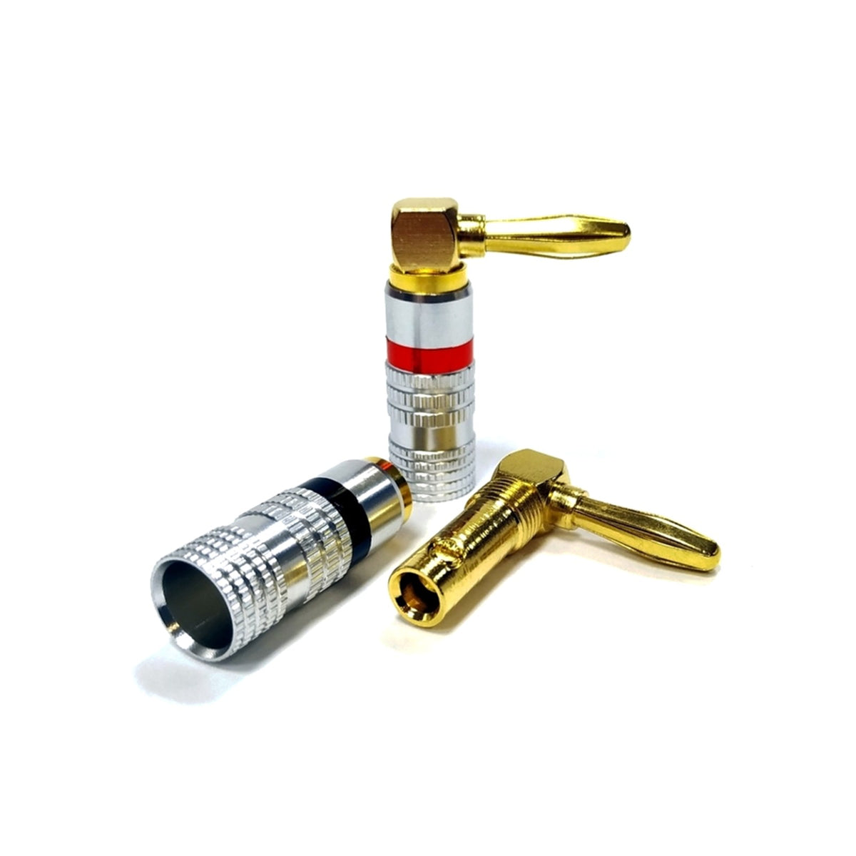 TESLA Speaker Banana Plugs Angled (1 Pair)